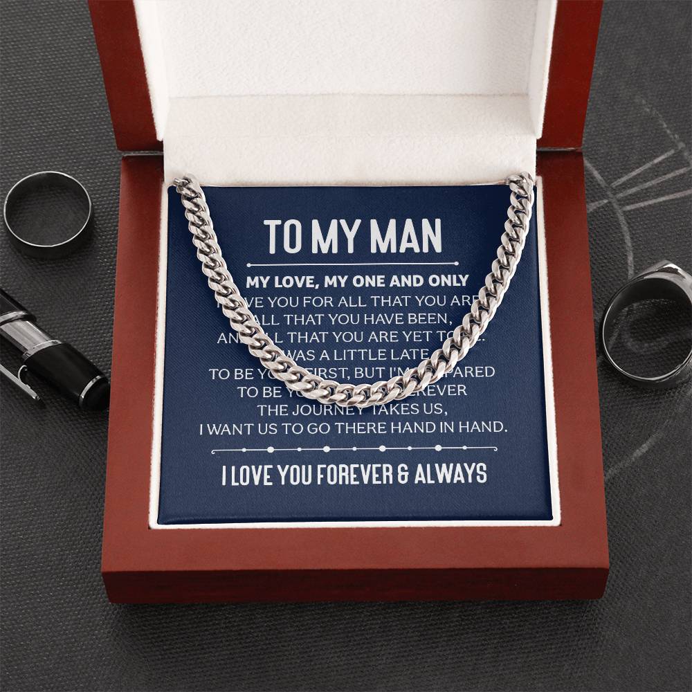 Husband Gift Necklace, Boyfriend Gift Necklace, Birthday Gift For Husband, anniversary Gift necklace, Cuban  Link chain For Husband Boyfriend