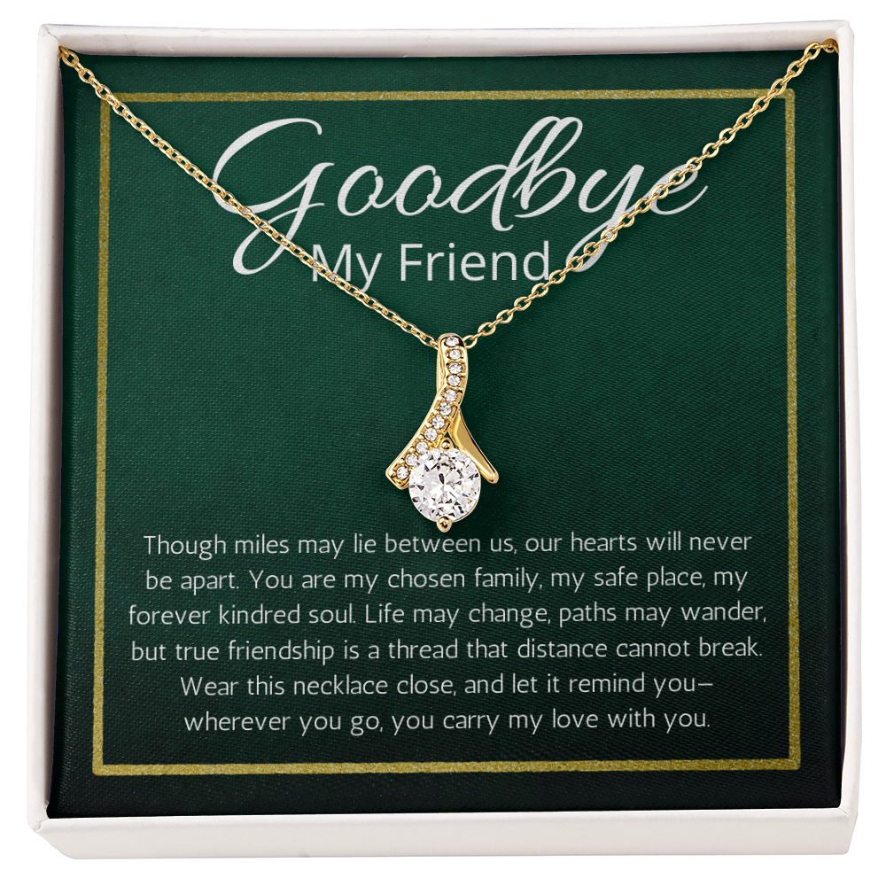 Goodbye Present for Friend Moving farewell Necklace Alluring Beauty Jewelry BFF Bestie Going Away Gift