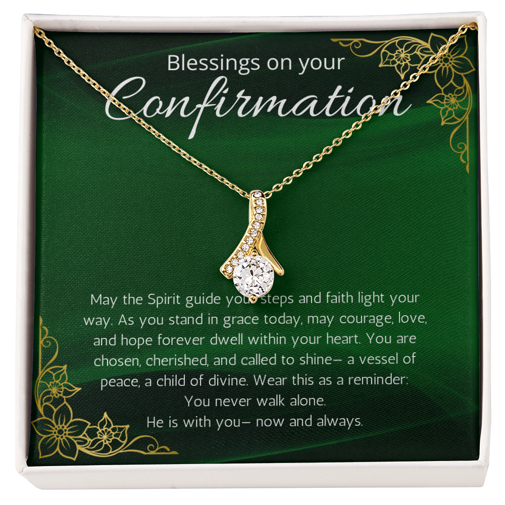 Confirmation Gift For Girls, Christian Religious Present for Women Alluring Beauty Necklace For Daughter, Meaningful Message Jewelry