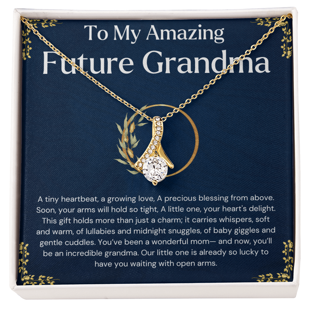 Pregnancy Announcement, Grandparent, New Grandparent Gift Alluring Necklace, Promoted To Grandma, Pregnancy Reveal, New Grandma Gift