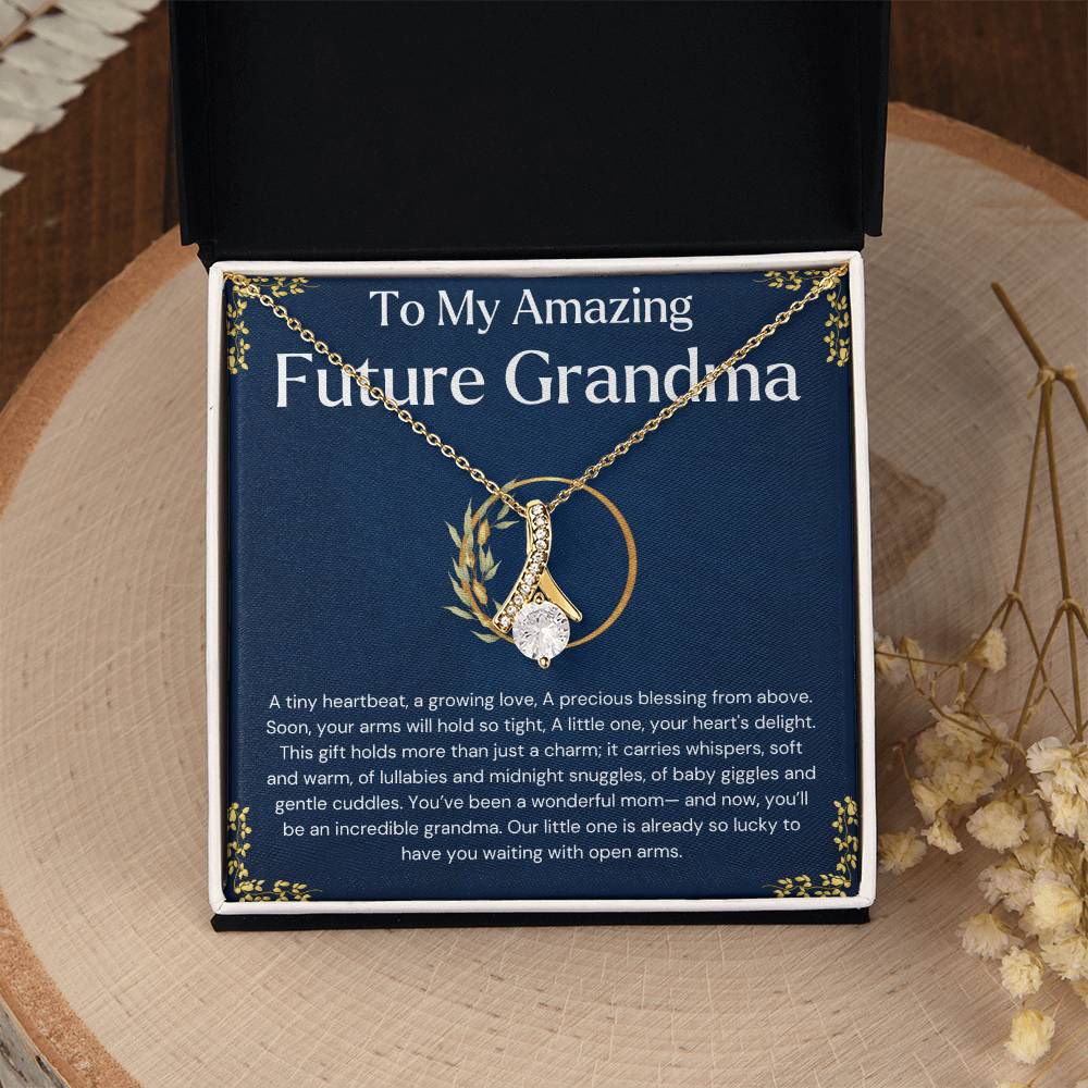 Pregnancy Announcement, Grandparent, New Grandparent Gift Alluring Necklace, Promoted To Grandma, Pregnancy Reveal, New Grandma Gift