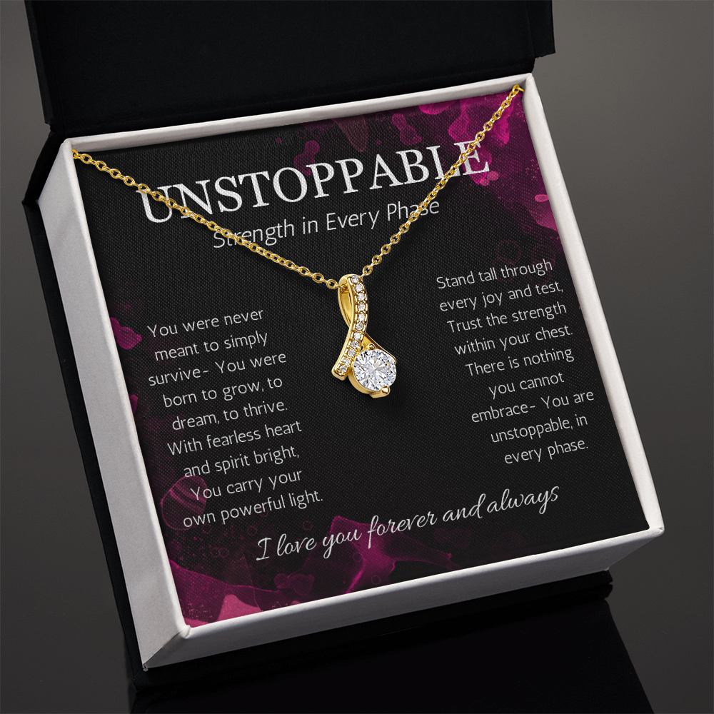 Empowerment Necklace, Resilience Necklace Unstoppable Strong Woman Jewelry Gift Alluring Beauty Present