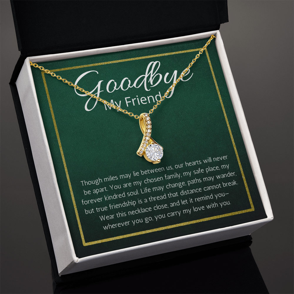 Goodbye Present for Friend Moving farewell Necklace Alluring Beauty Jewelry BFF Bestie Going Away Gift