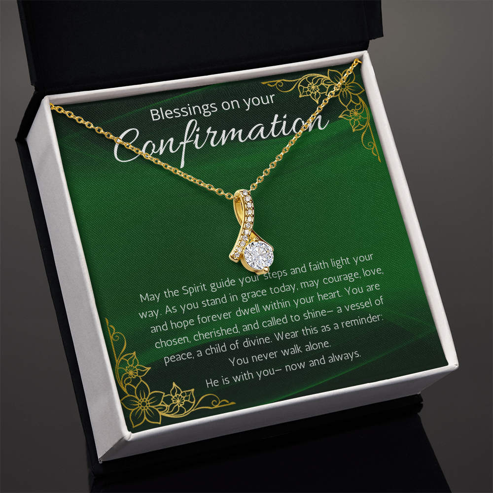 Confirmation Gift For Girls, Christian Religious Present for Women Alluring Beauty Necklace For Daughter, Meaningful Message Jewelry