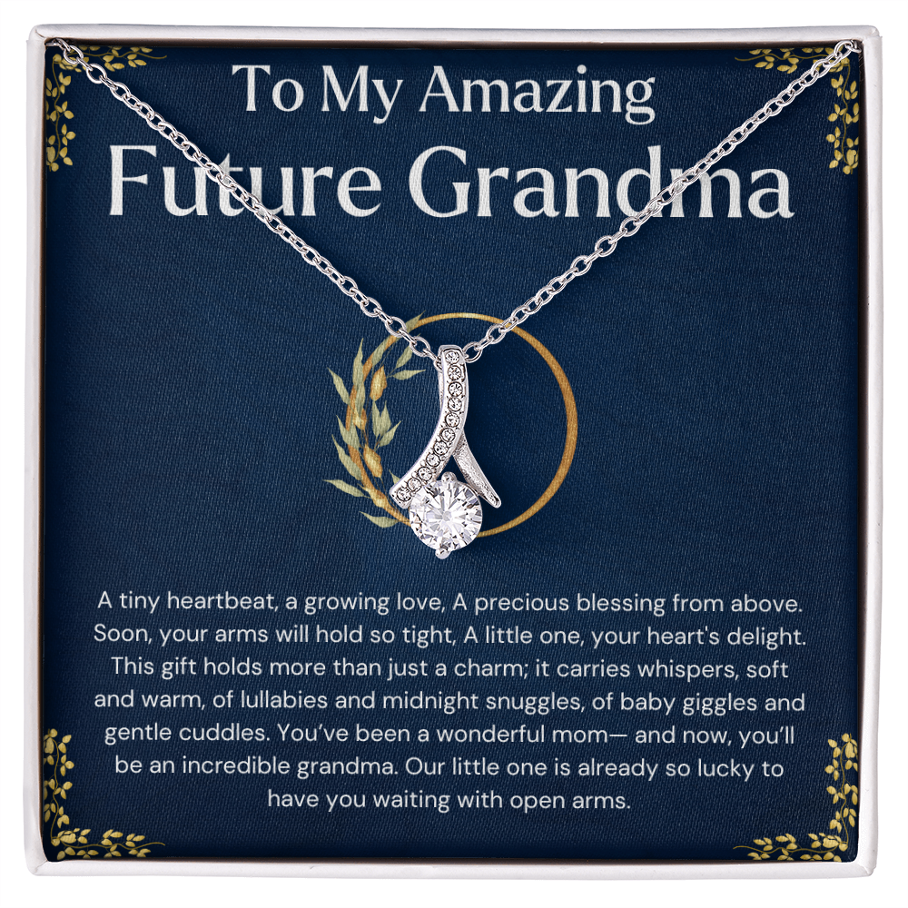 Pregnancy Announcement, Grandparent, New Grandparent Gift Alluring Necklace, Promoted To Grandma, Pregnancy Reveal, New Grandma Gift