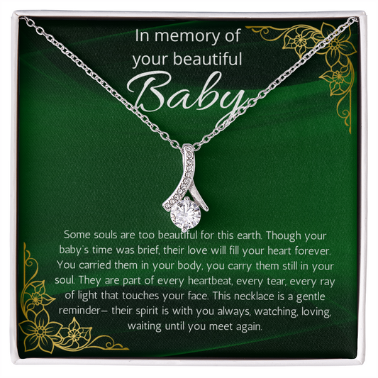 Baby Loss Gift for mom, Pregnancy Loss sorry for your loss Condolence present Infant Loss, Loss of Baby Alluring Beauty Necklace, Miscarriage Jewelry