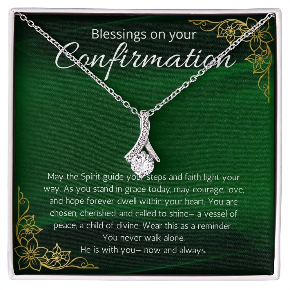 Confirmation Gift For Girls, Christian Religious Present for Women Alluring Beauty Necklace For Daughter, Meaningful Message Jewelry