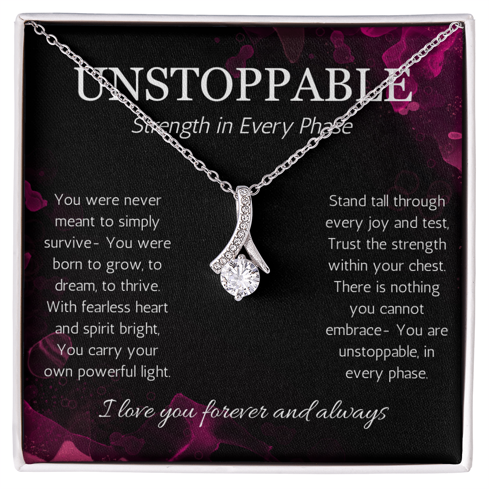 Empowerment Necklace, Resilience Necklace Unstoppable Strong Woman Jewelry Gift Alluring Beauty Present