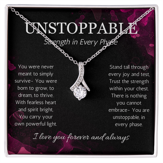 Empowerment Necklace, Resilience Necklace Unstoppable Strong Woman Jewelry Gift Alluring Beauty Present