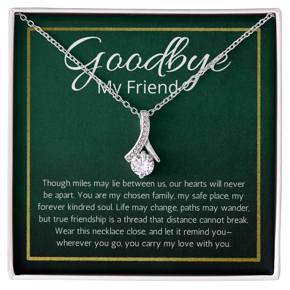 Goodbye Present for Friend Moving farewell Necklace Alluring Beauty Jewelry BFF Bestie Going Away Gift