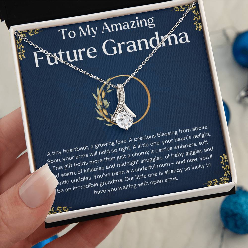 Pregnancy Announcement, Grandparent, New Grandparent Gift Alluring Necklace, Promoted To Grandma, Pregnancy Reveal, New Grandma Gift