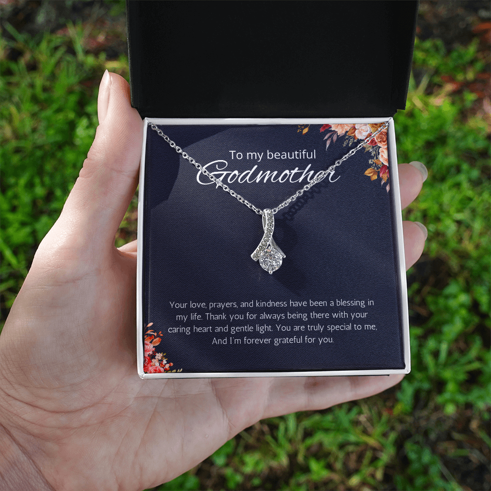 Godmother Gift from Godson or Goddaughter, Godmother Necklace Alluring Beauty Jewelry