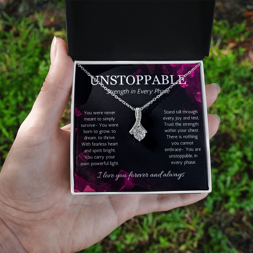 Empowerment Necklace, Resilience Necklace Unstoppable Strong Woman Jewelry Gift Alluring Beauty Present