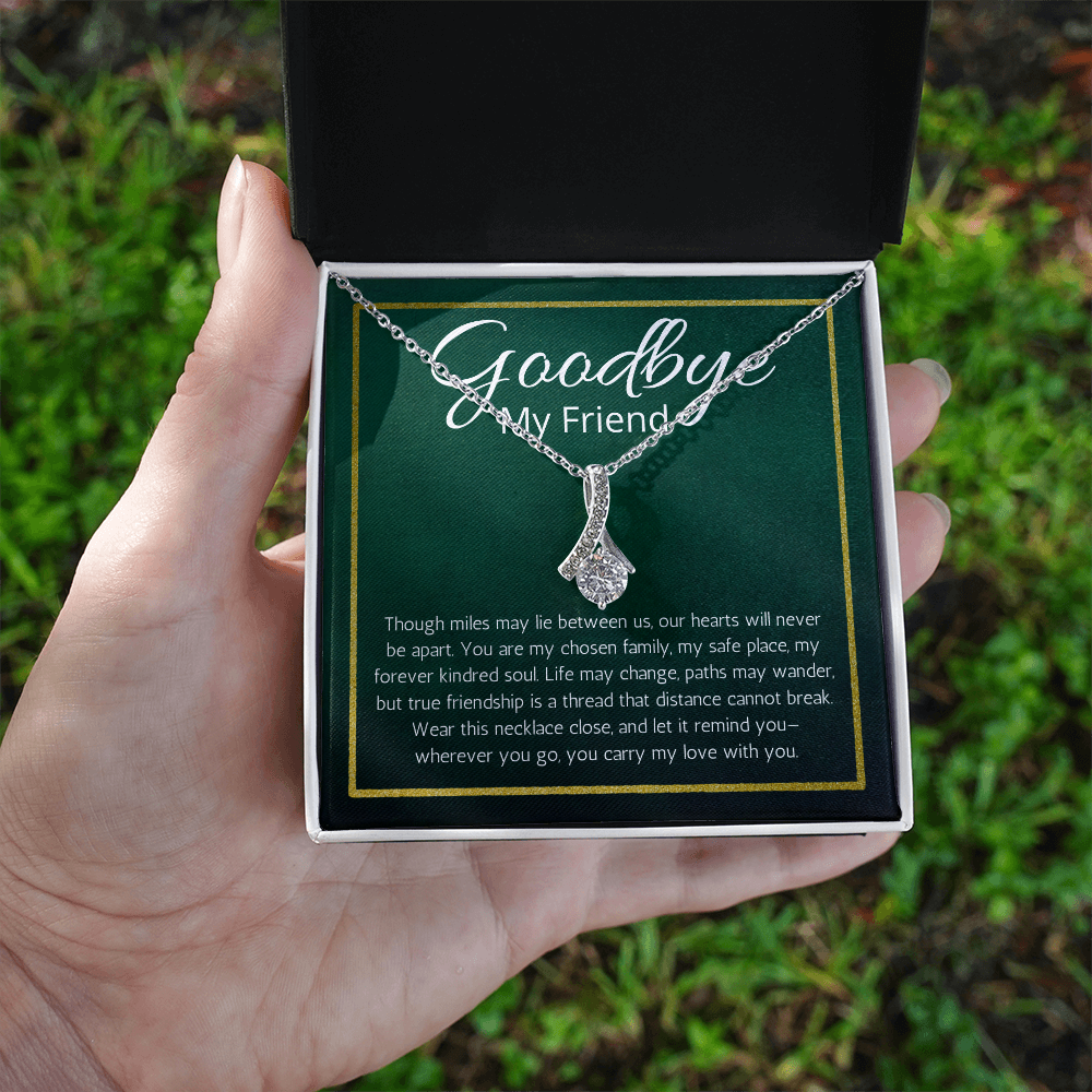 Goodbye Present for Friend Moving farewell Necklace Alluring Beauty Jewelry BFF Bestie Going Away Gift