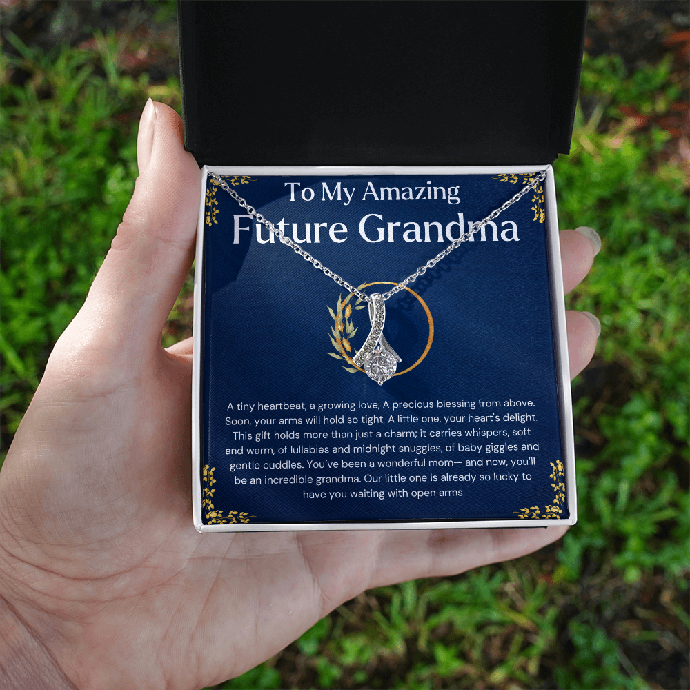Pregnancy Announcement, Grandparent, New Grandparent Gift Alluring Necklace, Promoted To Grandma, Pregnancy Reveal, New Grandma Gift