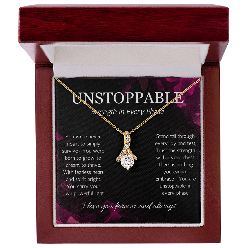Empowerment Necklace, Resilience Necklace Unstoppable Strong Woman Jewelry Gift Alluring Beauty Present