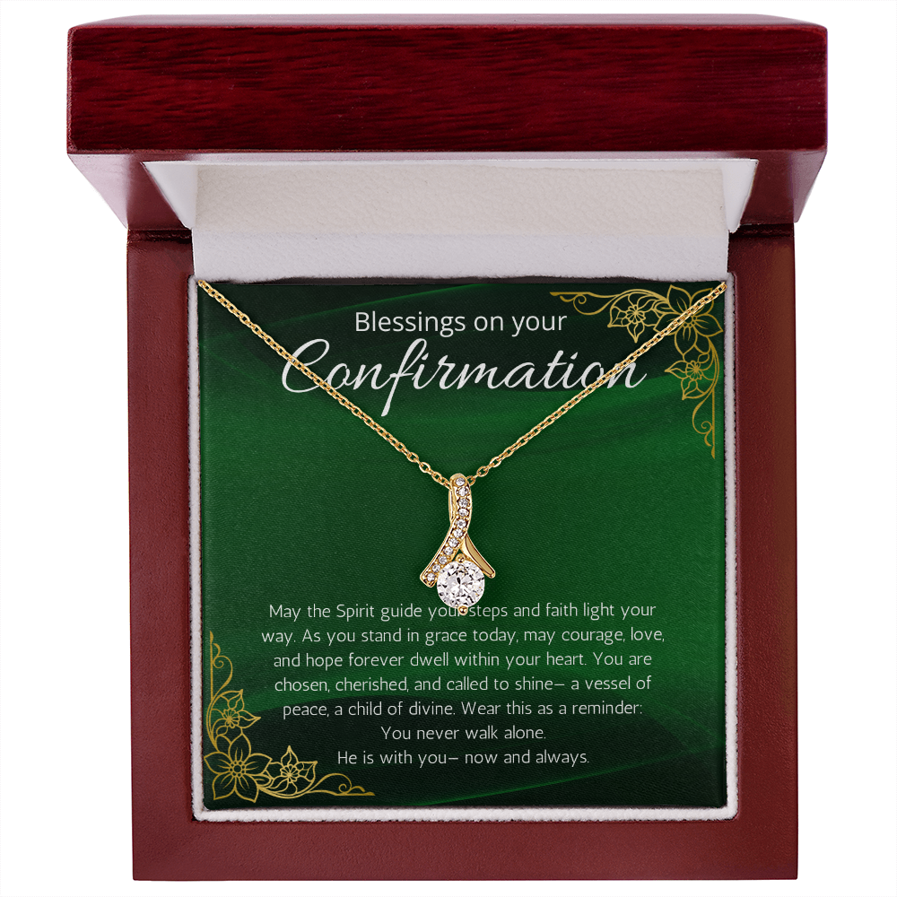 Confirmation Gift For Girls, Christian Religious Present for Women Alluring Beauty Necklace For Daughter, Meaningful Message Jewelry