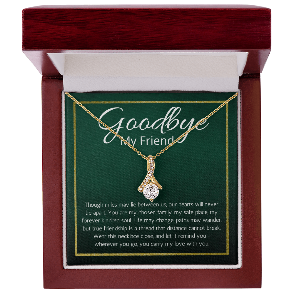 Goodbye Present for Friend Moving farewell Necklace Alluring Beauty Jewelry BFF Bestie Going Away Gift