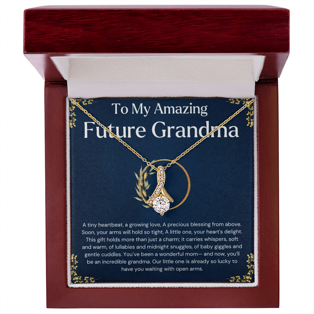 Pregnancy Announcement, Grandparent, New Grandparent Gift Alluring Necklace, Promoted To Grandma, Pregnancy Reveal, New Grandma Gift