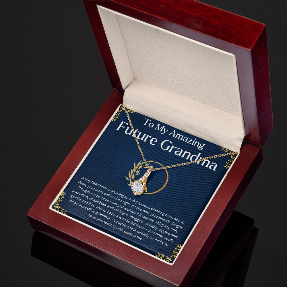 Pregnancy Announcement, Grandparent, New Grandparent Gift Alluring Necklace, Promoted To Grandma, Pregnancy Reveal, New Grandma Gift