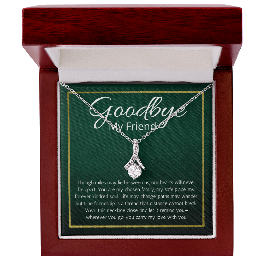 Goodbye Present for Friend Moving farewell Necklace Alluring Beauty Jewelry BFF Bestie Going Away Gift