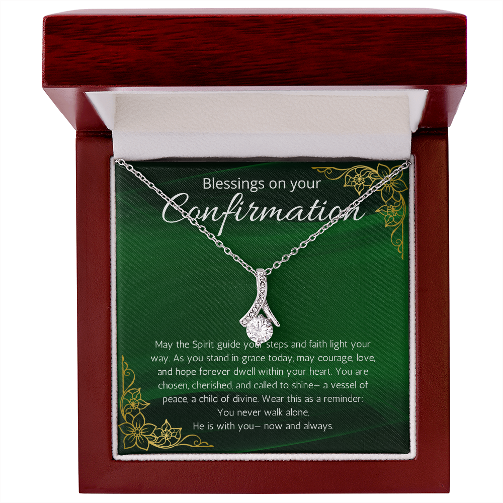 Confirmation Gift For Girls, Christian Religious Present for Women Alluring Beauty Necklace For Daughter, Meaningful Message Jewelry