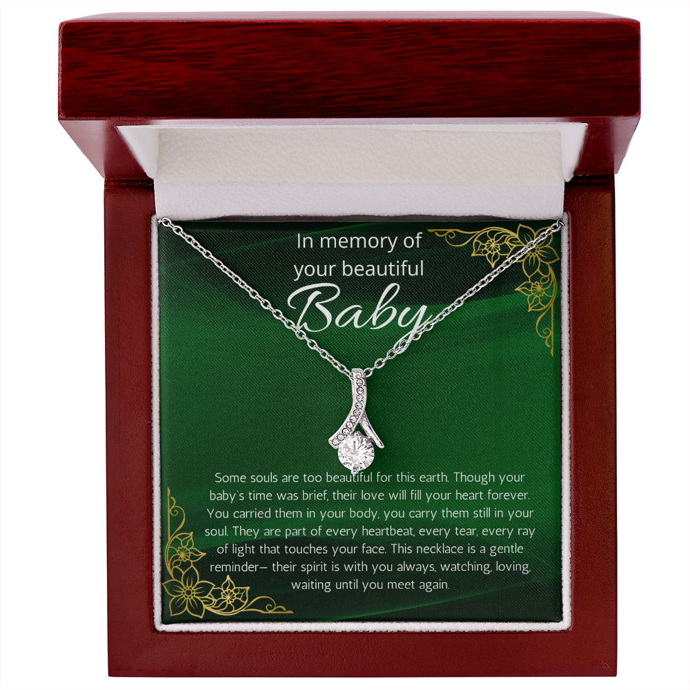 Baby Loss Gift for mom, Pregnancy Loss sorry for your loss Condolence present Infant Loss, Loss of Baby Alluring Beauty Necklace, Miscarriage Jewelry