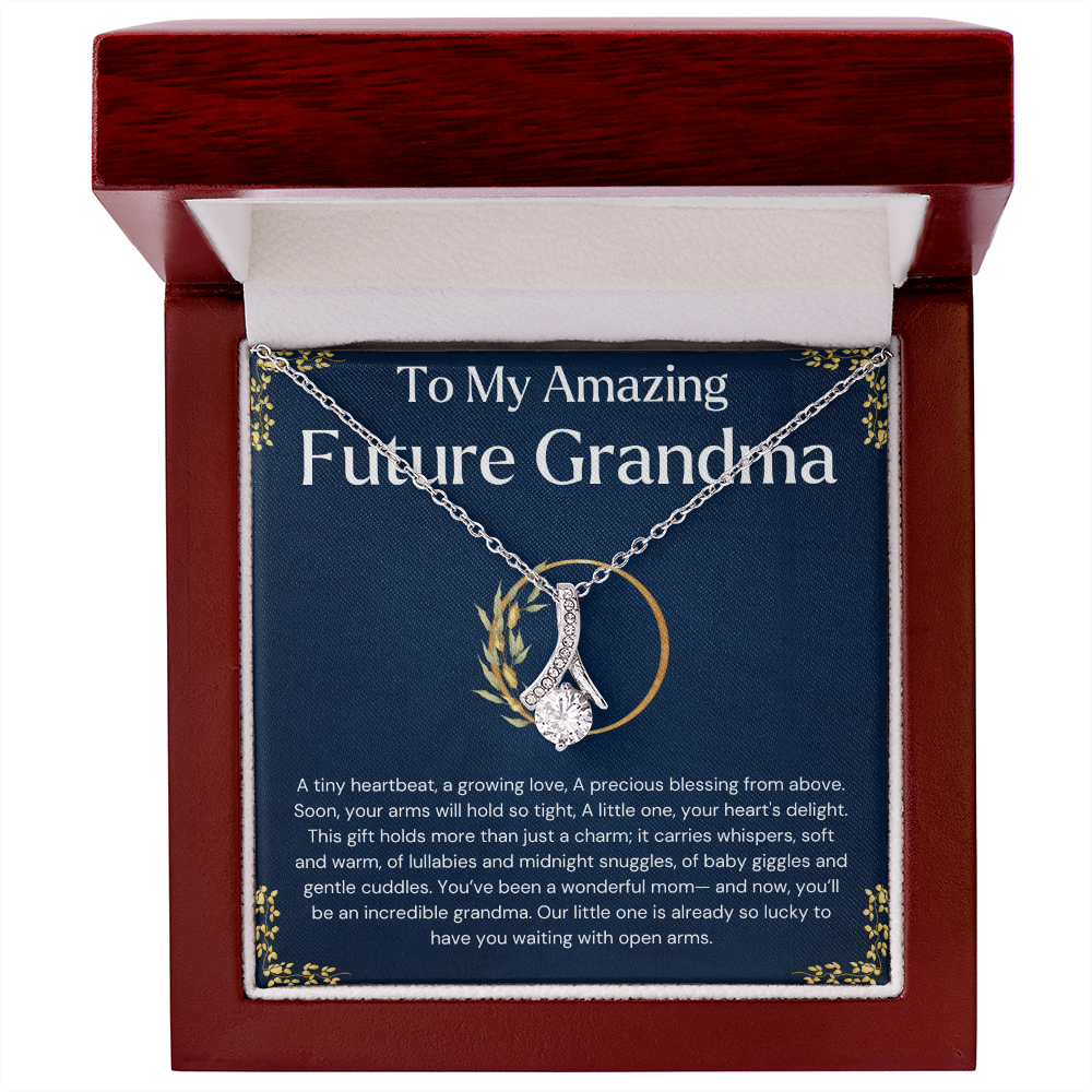 Pregnancy Announcement, Grandparent, New Grandparent Gift Alluring Necklace, Promoted To Grandma, Pregnancy Reveal, New Grandma Gift