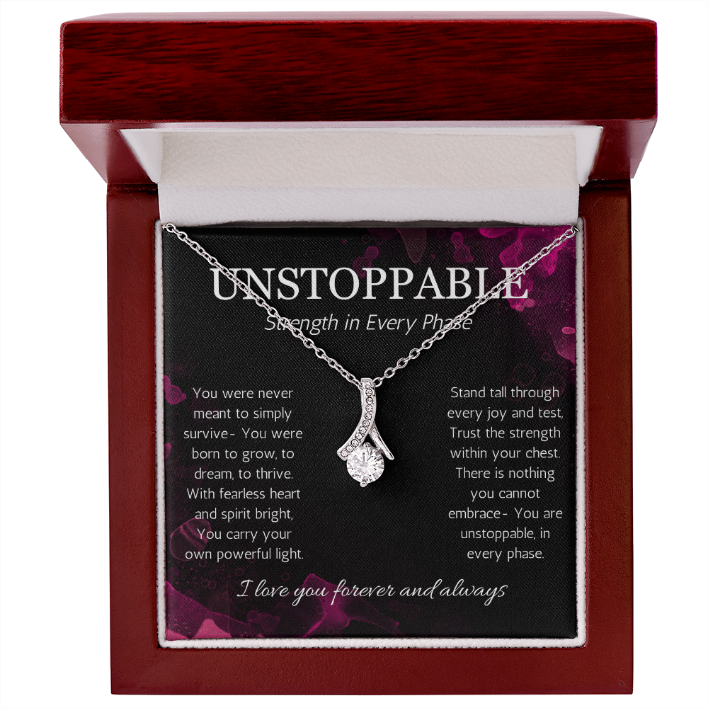 Empowerment Necklace, Resilience Necklace Unstoppable Strong Woman Jewelry Gift Alluring Beauty Present