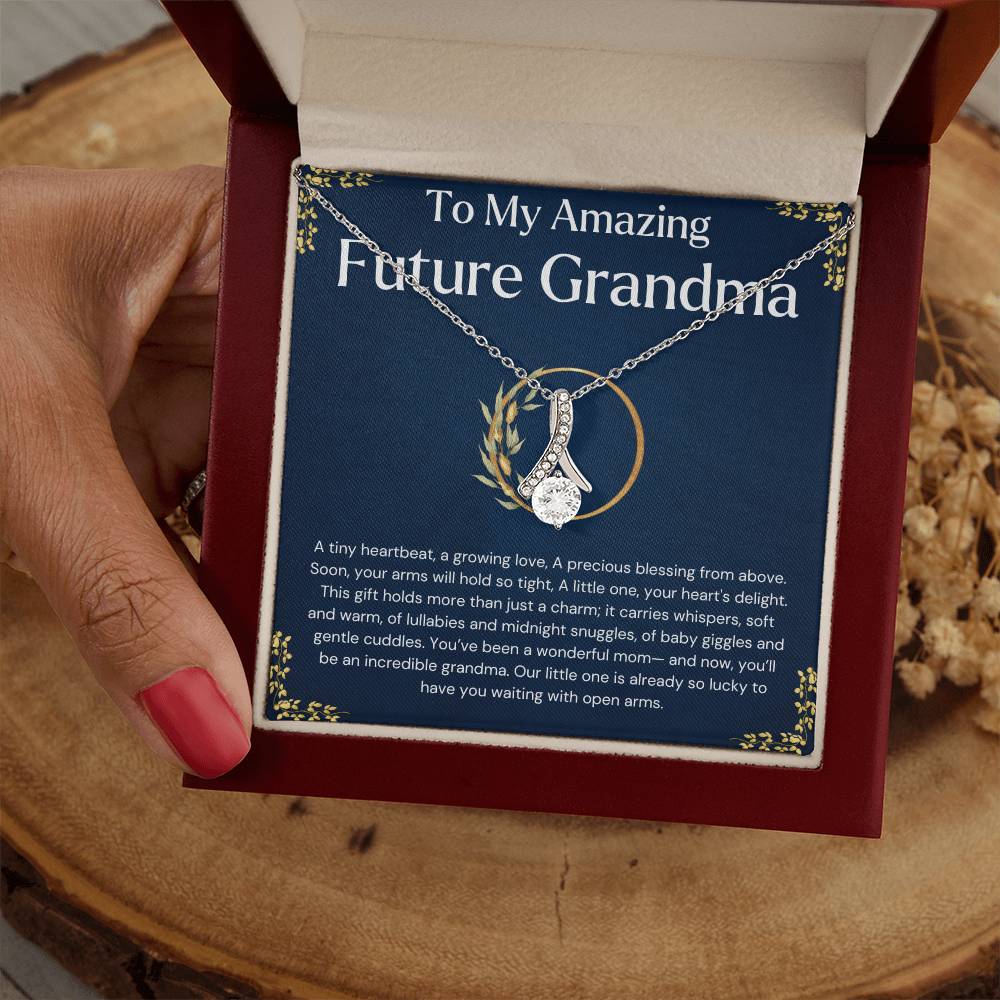 Pregnancy Announcement, Grandparent, New Grandparent Gift Alluring Necklace, Promoted To Grandma, Pregnancy Reveal, New Grandma Gift