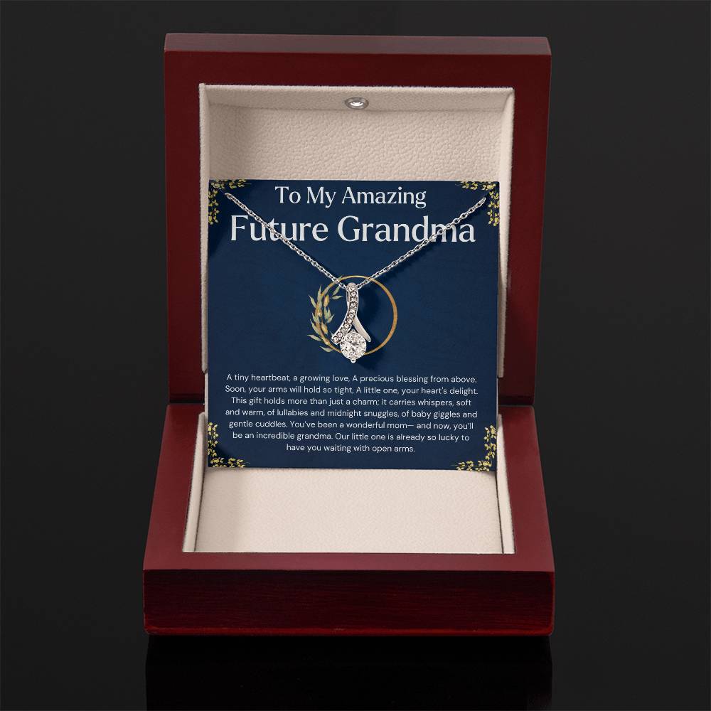 Pregnancy Announcement, Grandparent, New Grandparent Gift Alluring Necklace, Promoted To Grandma, Pregnancy Reveal, New Grandma Gift