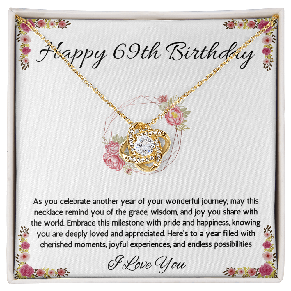 69th Birthday Gift Necklace, 69th Birthday Jewelry, Turning 69, necklace For Wife, Grandma, Mom, Woman, Birthday Gift Necklace For 69 Year Old