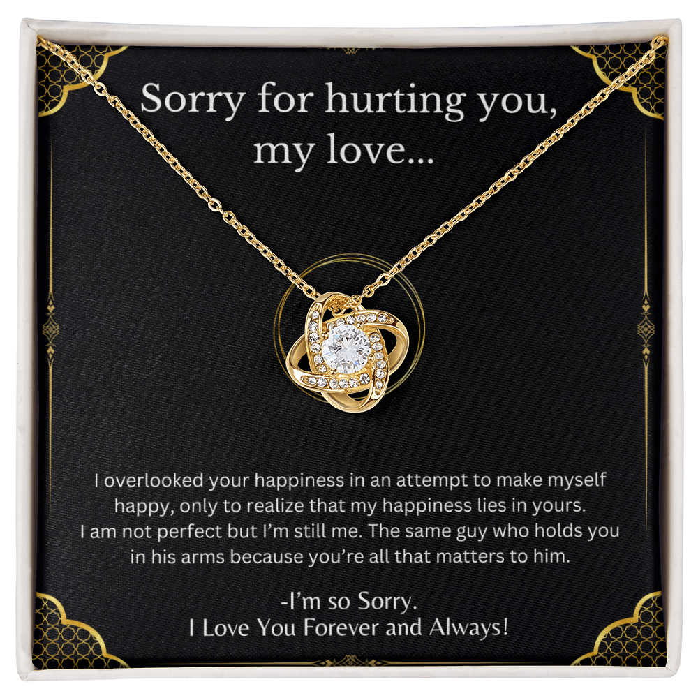 Sorry for Hurting You My Love, I'm Sorry Gift Necklace, Apology Gift Necklace, I Love You Gift Necklace, Forgiveness Gift Necklace, Message Card Gift Necklace