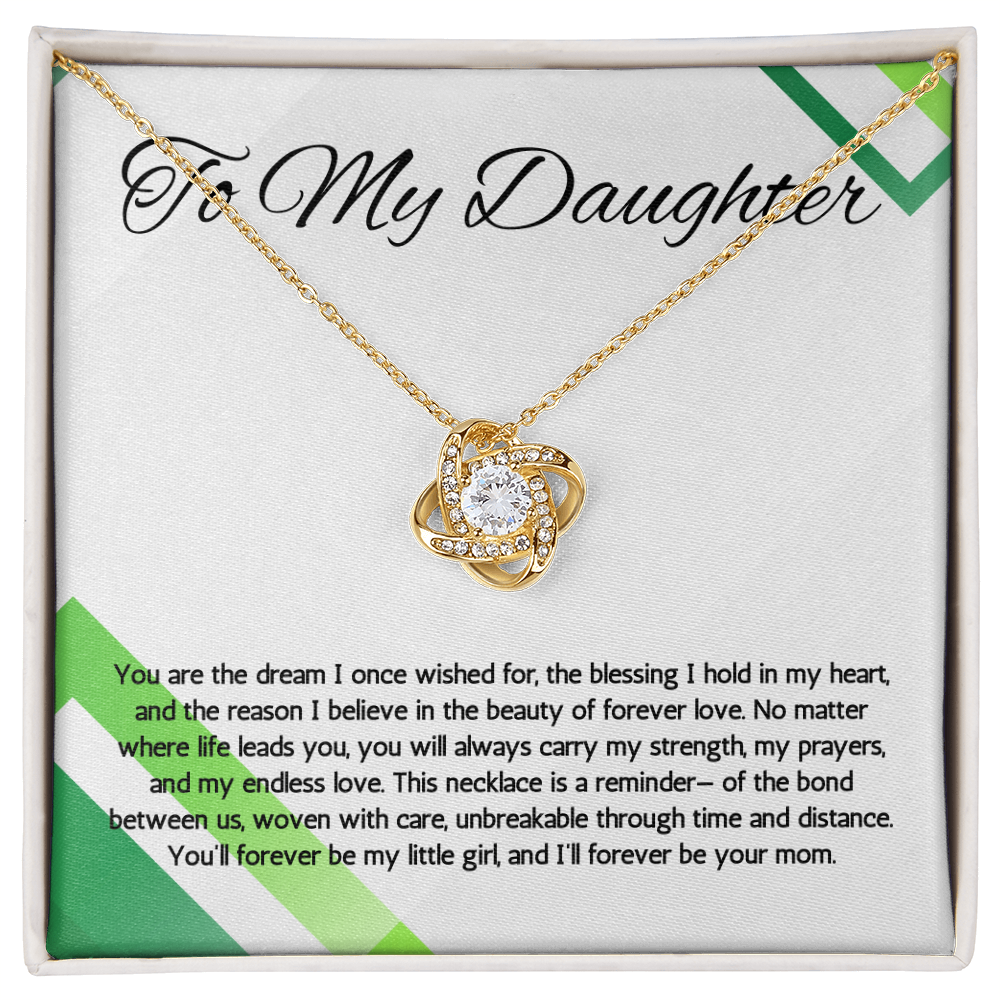 Daughter Gift Necklace From Mom Birthday Graduation Present from Mother Love Knot Jewelry