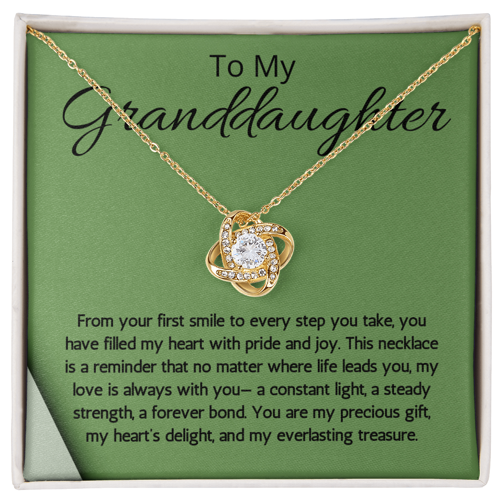 Granddaughter Gift Necklace from Grandma Grandpa Gift Birthday Christmas Graduation Love Knot necklace from Grandfather Grandmother