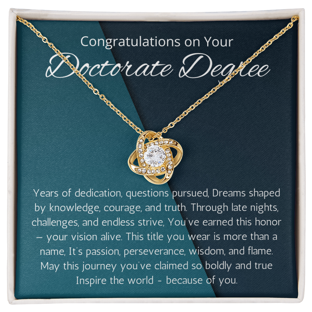 PHD Graduation Gift Necklace, Doctorate Gift for Her, Doctorate Ceremony Gift Necklace, PHD Graduation Present Jewelry