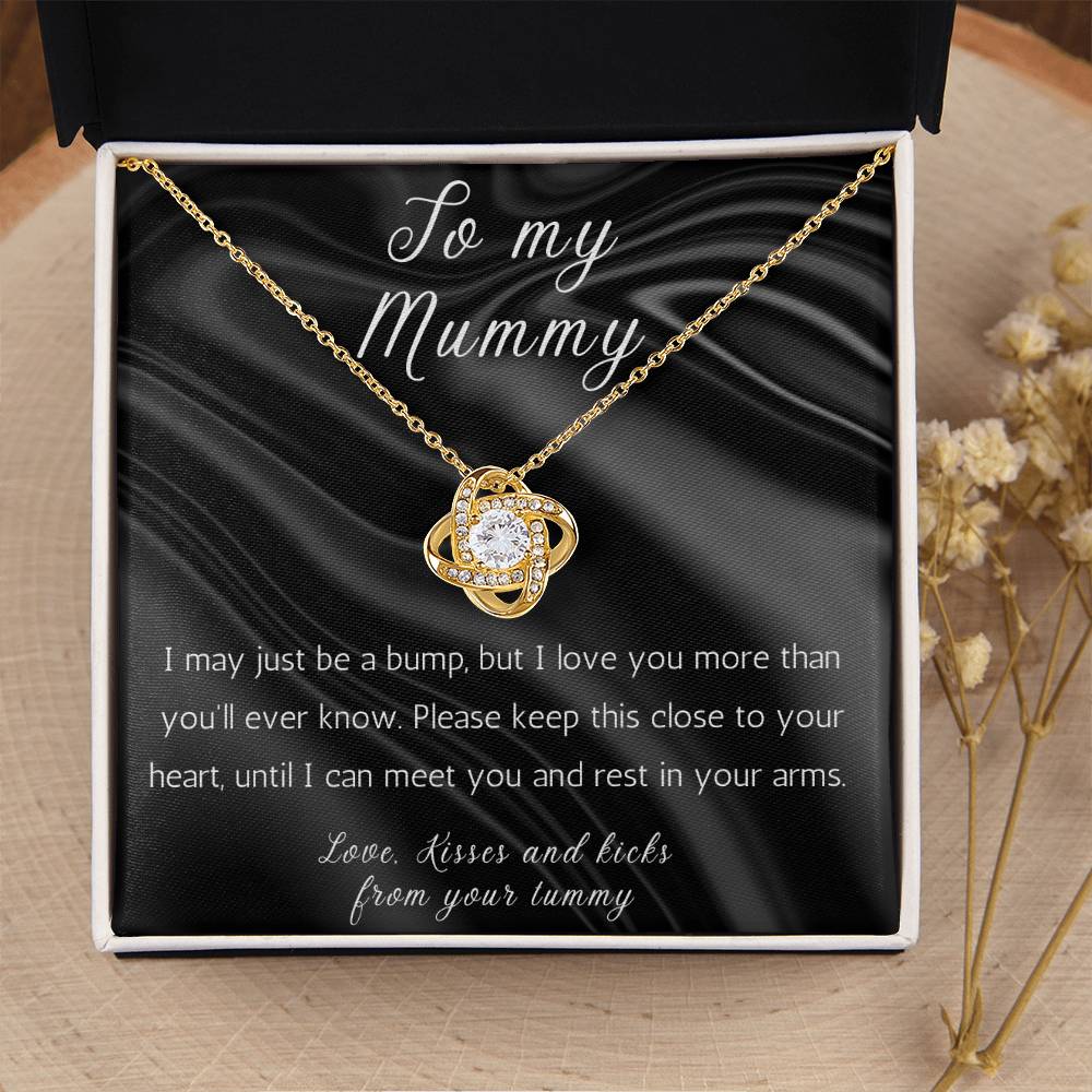 New Mom Gift Necklace, Mom To Be Gift, Pregnancy Gift For Mom, Love Knot Gift Necklace, Gift for Pregnant Mom, Expecting Mom