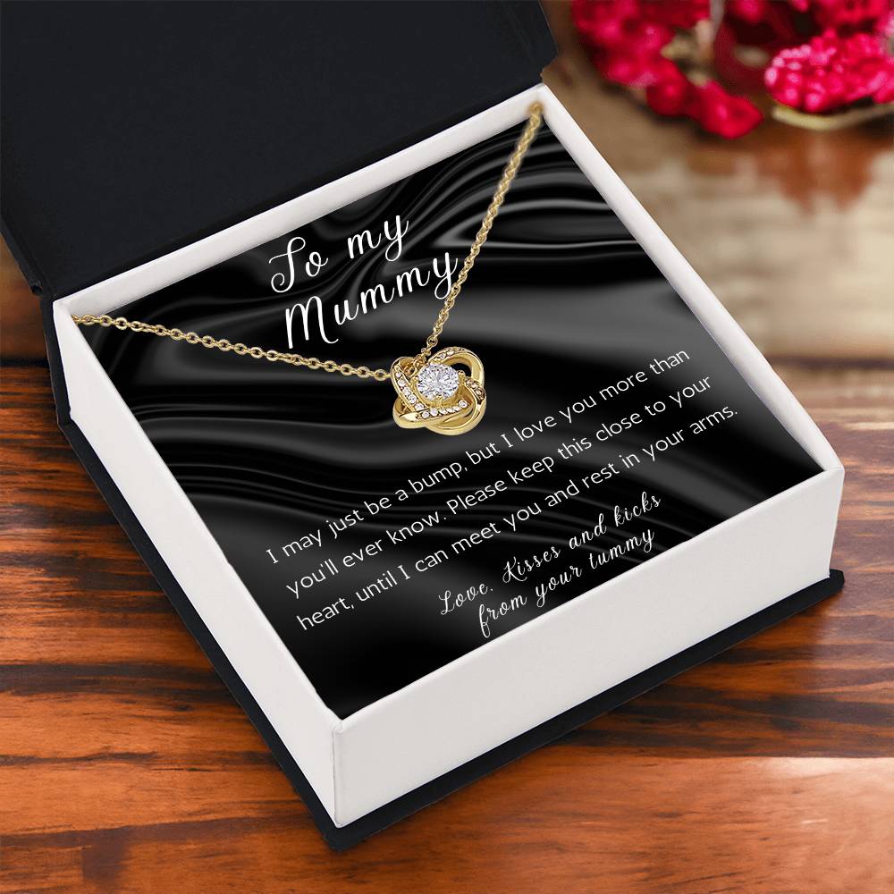 New Mom Gift Necklace, Mom To Be Gift, Pregnancy Gift For Mom, Love Knot Gift Necklace, Gift for Pregnant Mom, Expecting Mom