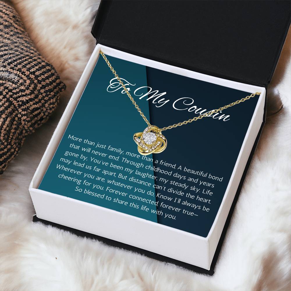 Gifts for Cousin, Cousin Gift Idea, Necklace Gift for Cousin Wedding Gift for Cousin, Love Knot Necklace for Birthday