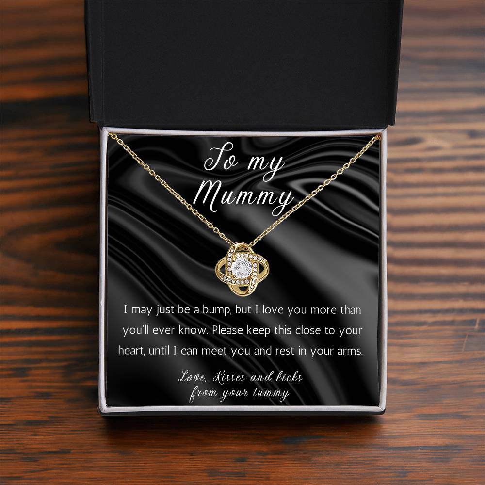 New Mom Gift Necklace, Mom To Be Gift, Pregnancy Gift For Mom, Love Knot Gift Necklace, Gift for Pregnant Mom, Expecting Mom