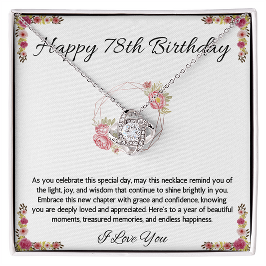 78th Birthday Gift Necklace, 78th Birthday Jewelry, Turning 78, necklace For Wife, Grandma, Mom, Woman, Birthday Gift Necklace For 78 Year Old