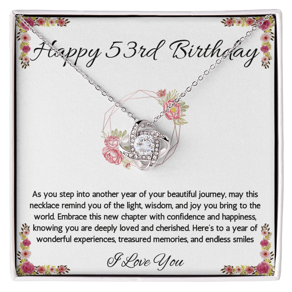 53rd Birthday Gift Necklace, 53rd Birthday Jewelry, Turning 53, necklace For Wife, Sister, Mom, Woman, Birthday Gift Necklace For 53 Year Old
