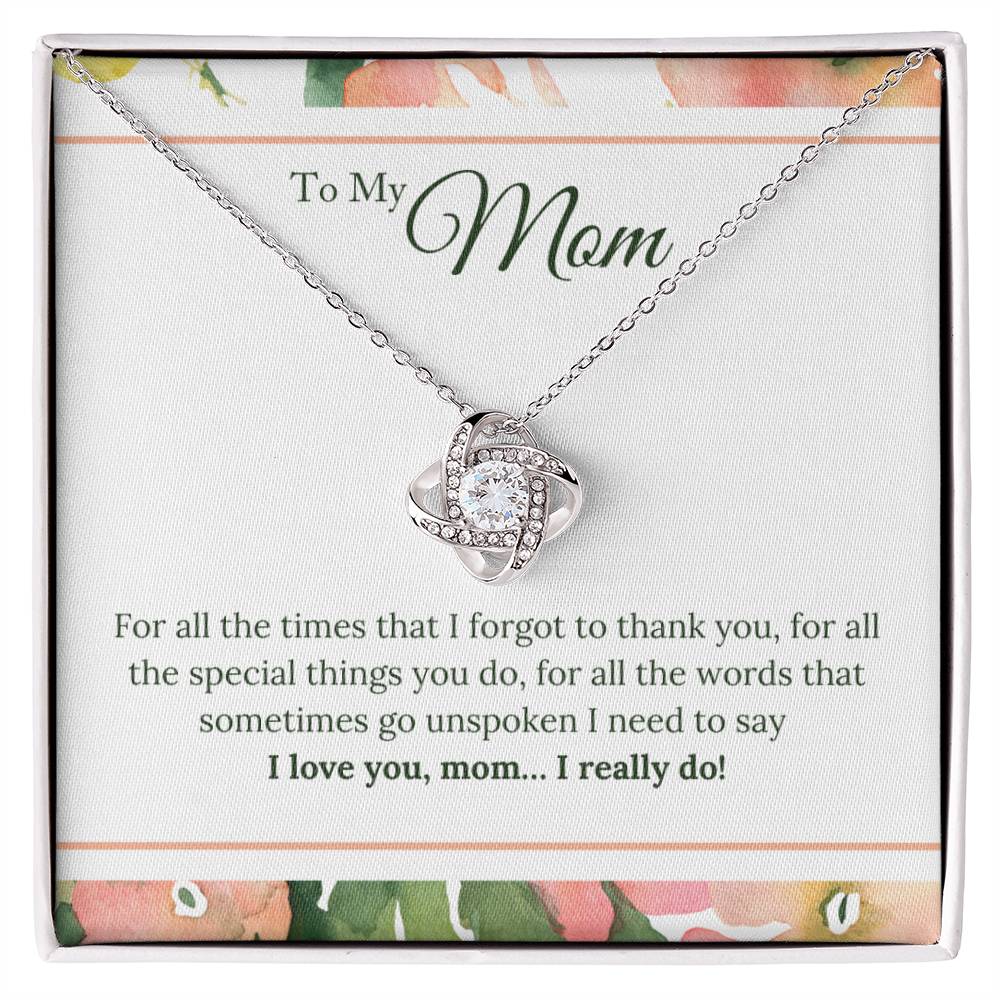 Thank You Mom, Gift Necklace For Mother, Mothers Day Gift Necklace, Mothers Birthday Gift Necklace, From Son, Daughter