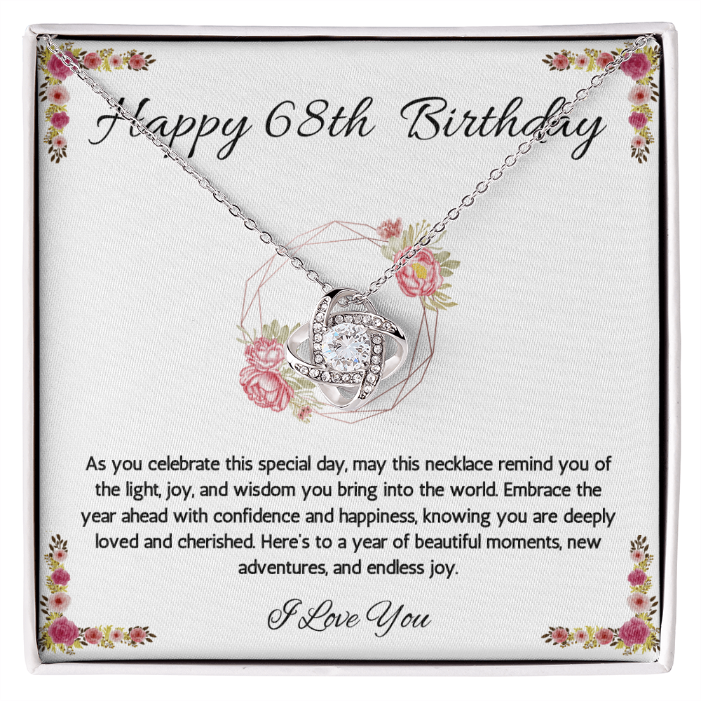 68th Birthday Gift Necklace, 68th Birthday Jewelry, Turning 68, necklace For Wife, Grandma, Mom, Woman, Birthday Gift Necklace For 68 Year Old