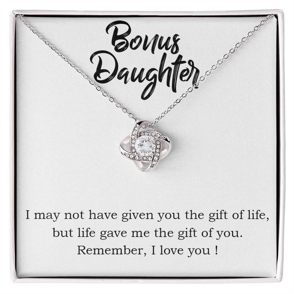 To My Bonus Daughter Gift Necklace, Step Daughter Gift Necklace, Gift From Step Mom, Dad, Birthday Gift Necklace