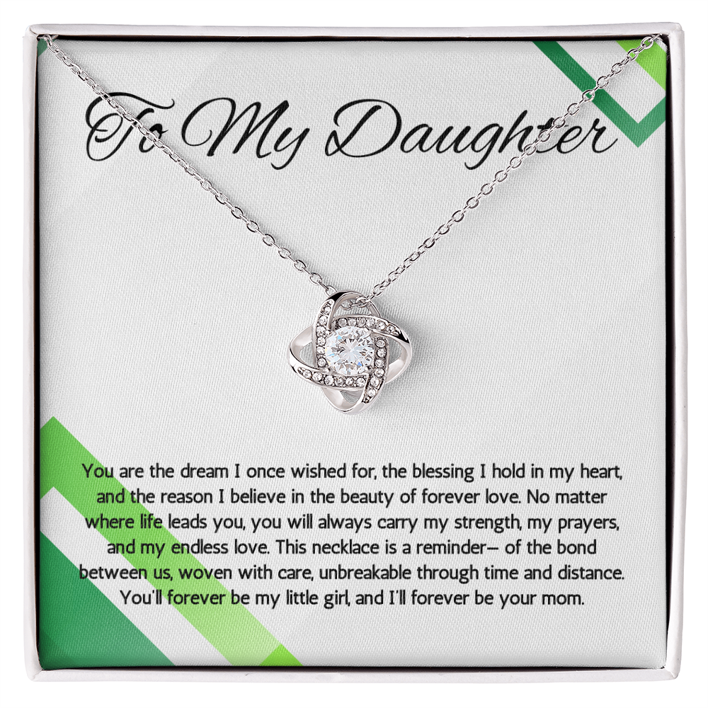 Daughter Gift Necklace From Mom Birthday Graduation Present from Mother Love Knot Jewelry