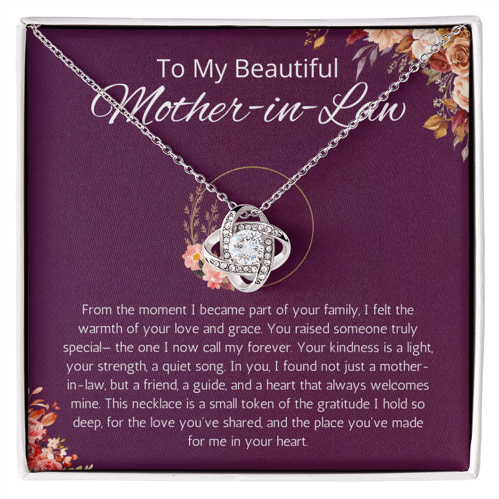 Mother In Law Gifts Mother-in-Law Necklace, Mother in Law Gift Jewelry, Love Knot Mother in Law Gift for Wedding, Mothers Day, Christmas Gift