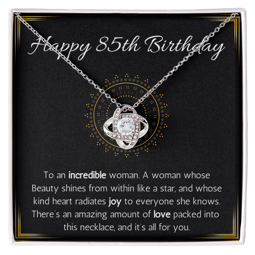 Happy 85th Birthday Jewelry Gift for Woman Turning 85 Necklace With Message Card, 85th Birthday Gift Necklace For Sister, Friend, Wife, Mom, Grandma