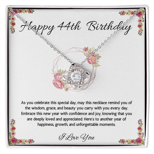 44th Birthday Gift Necklace, 44th Birthday Jewelry, Turning 44, necklace For Wife, Sister, Mom, Daughter, Birthday Gift Necklace For 44 Year Old