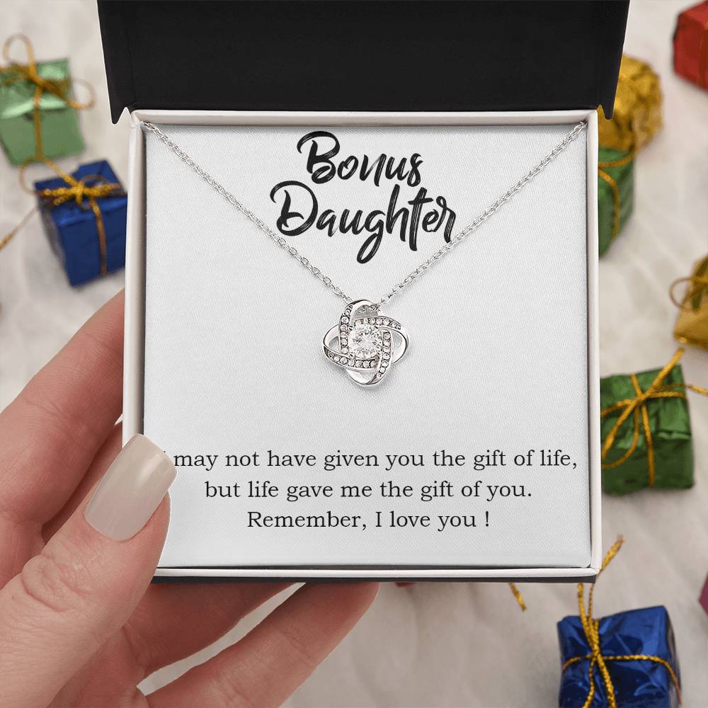 To My Bonus Daughter Gift Necklace, Step Daughter Gift Necklace, Gift From Step Mom, Dad, Birthday Gift Necklace
